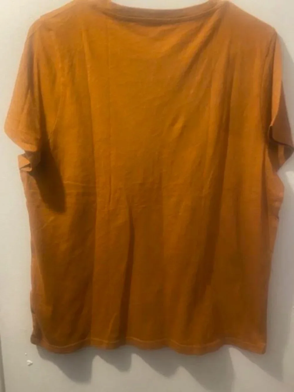 NWT J.Crew Slub Cotton Tee XL Burnt Orange V-Neck Short Sleeve T-Shirt Casual - Picture 5 of 5
